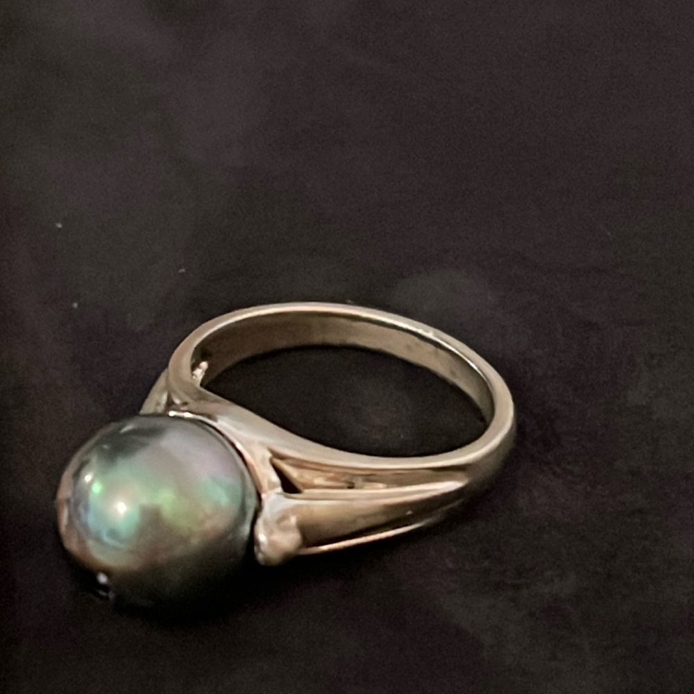 Sterling Silver & Pearl Ring size 9.5